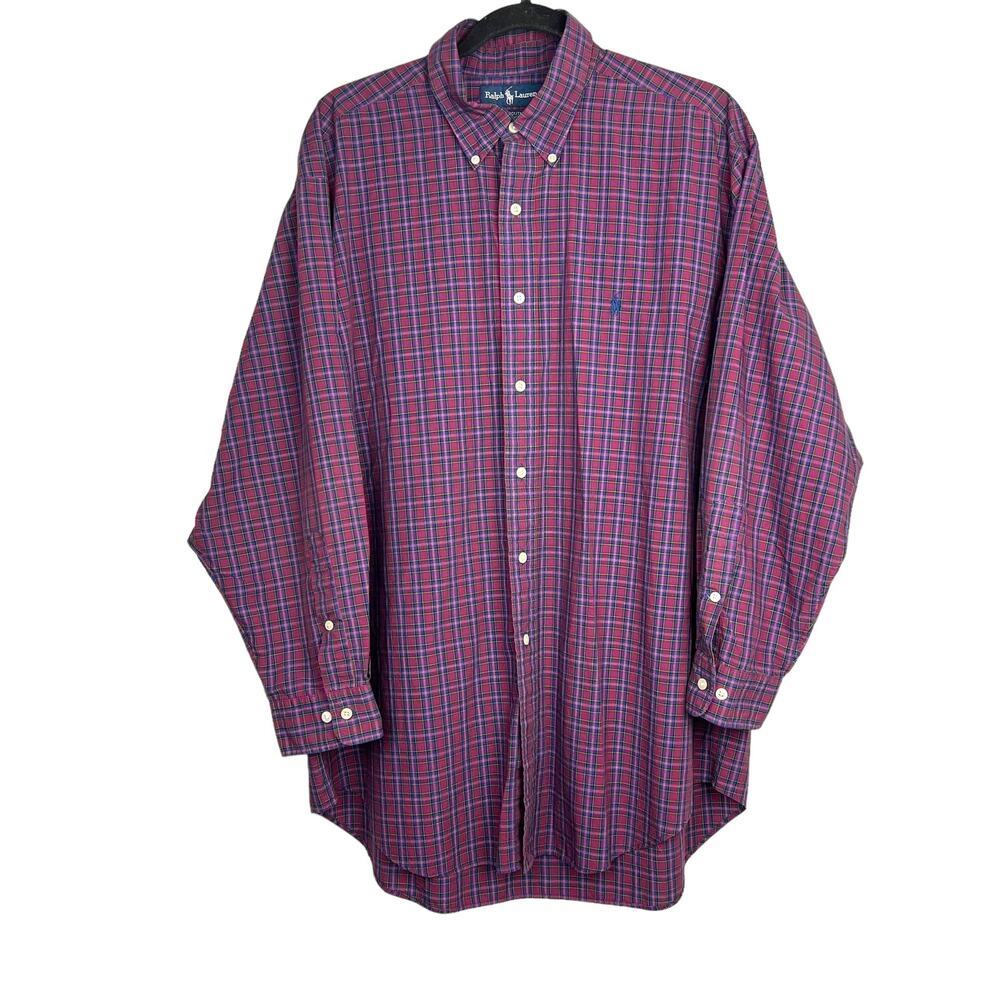 RALPH LAUREN Yarmouth Men’s Button Down Shirt 17 32/33   Preppy Academia